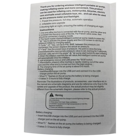 Wireless Portable Electric Air Pump With Digital Display For Cars Bikes & More - Picture 5 of 7